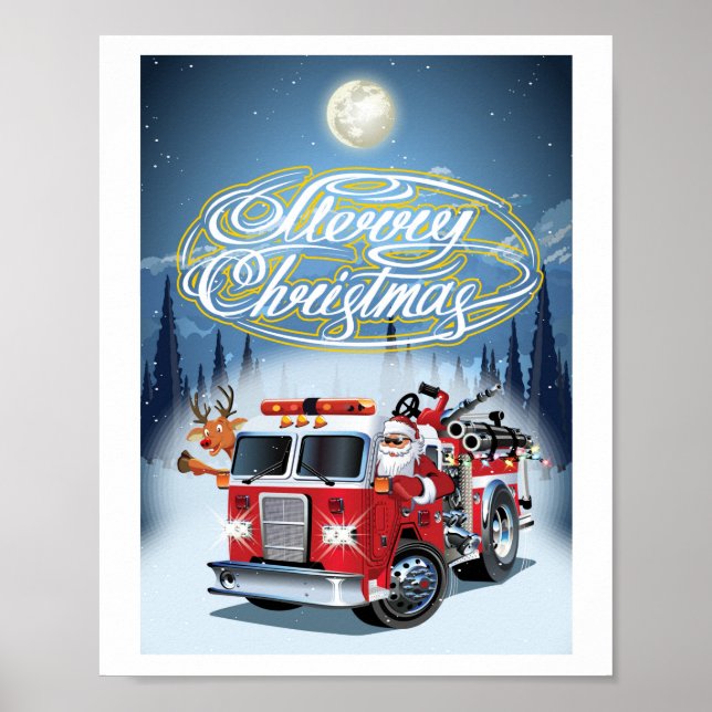 Hälsning Chrostmas-kort Poster (Framsidan)