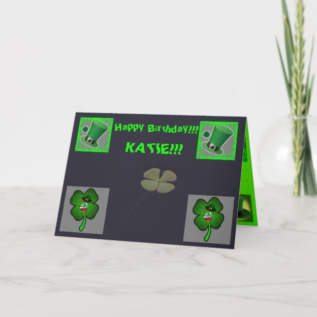 Hälsning-dagskort för st patrick's day kort (Framsida)