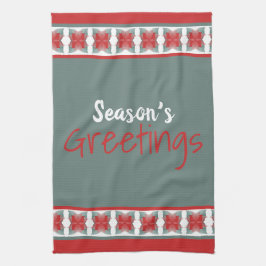 Hälsning Dishhandduk för Julhelg med kalk Kökshandduk