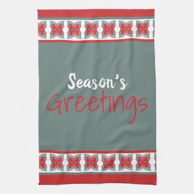 Hälsning Dishhandduk för Julhelg med kalk Kökshandduk (Vertikal)