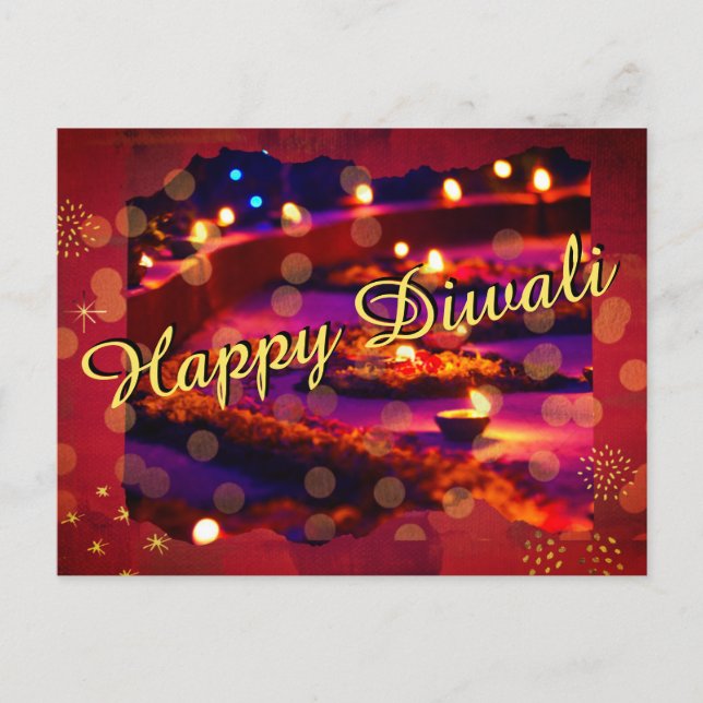 Hälsning Diwali Helg Vykort (Framsida)