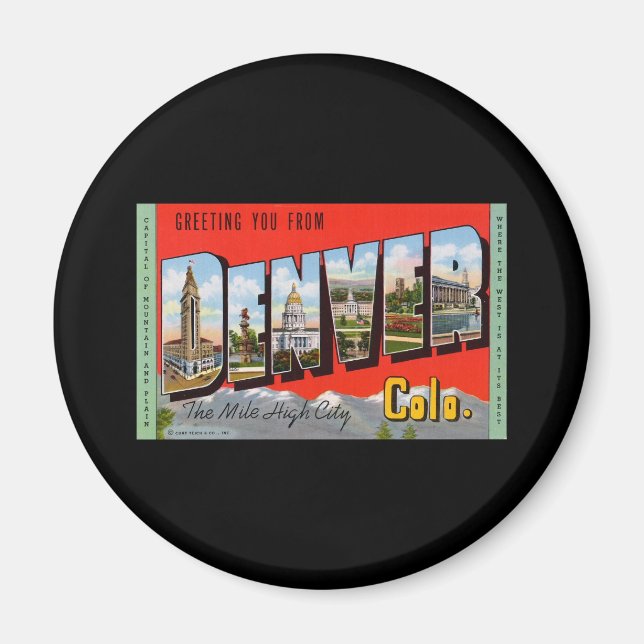 Hälsning Du från Denver Colordao Magnet (Framsidan)