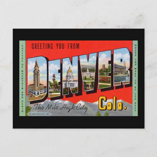 Hälsning Du från Denver Colordao Vykort (Framsida)