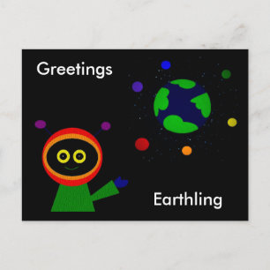 HÄLSNING EARTHLING VYKORT
