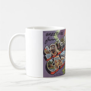 Hälsning fm South Carolina retro stor brev mugg