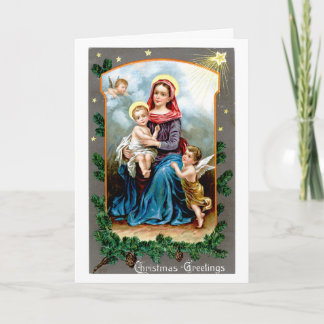Hälsning för babyJesus jul Helgkort