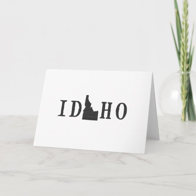 Hälsning för brev för Idaho namn statlig formad Kort (Framsida)
