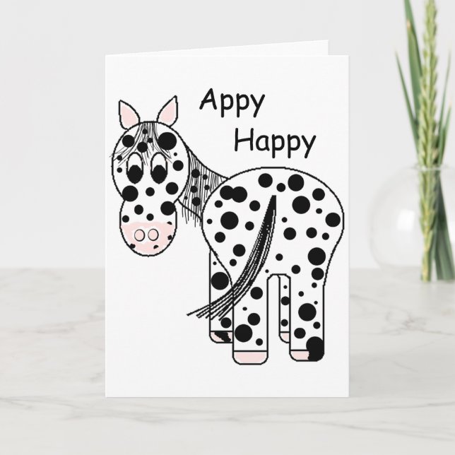 Hälsning för häst för Appaloosa för Leopard Appy Kort (Framsida)