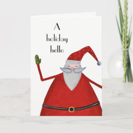 Hälsning för jul för Jolly Santa helgdaghejer Helgkort
