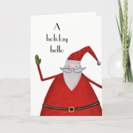 Hälsning för jul för Jolly Santa helgdaghejer Helgkort