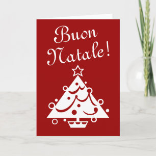 Hälsning för julafton för italienare för Buon Helgkort