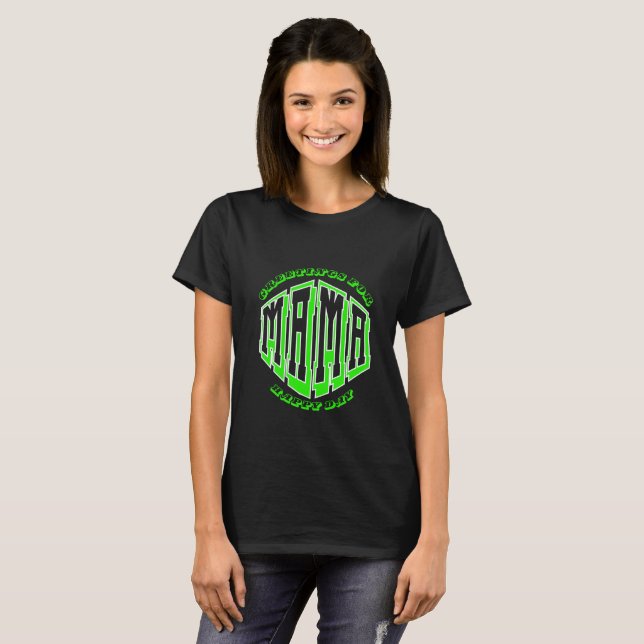 hälsning för lycklig mamma-dagskjorta t shirt (Hel framsida)
