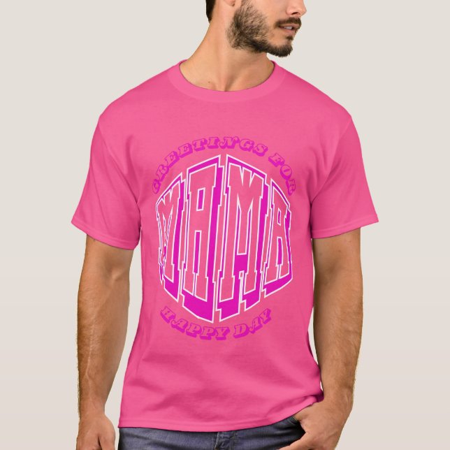 hälsning för lycklig mamma-dagskonstruktion t shirt (Framsida)