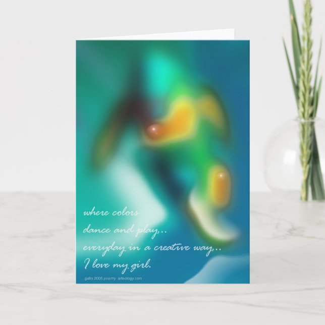 Hälsning For My Girl by Gregory Gallo Kort (Framsida)