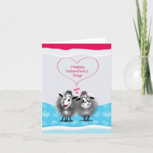 Hälsning för Sheeps för lyckliga valentin dag Helgkort