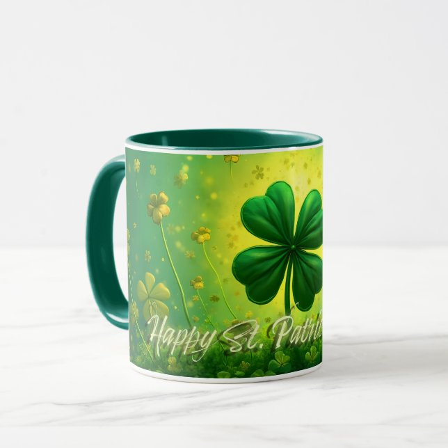 Hälsning för St. Patrick's Day Mugg (Framsida vänster)