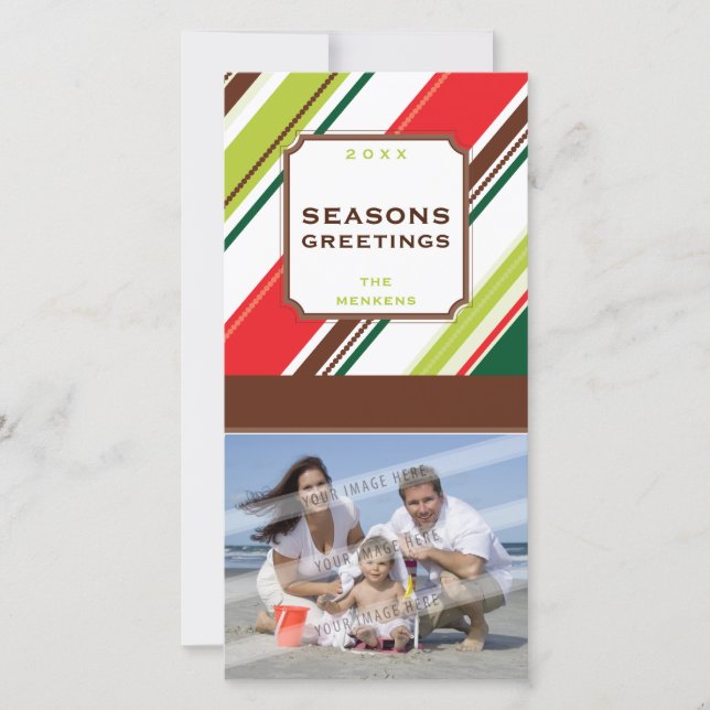 HÄLSNING-FOTOKORT: Säsongsstrimmig P2 Julkort (Framsida)