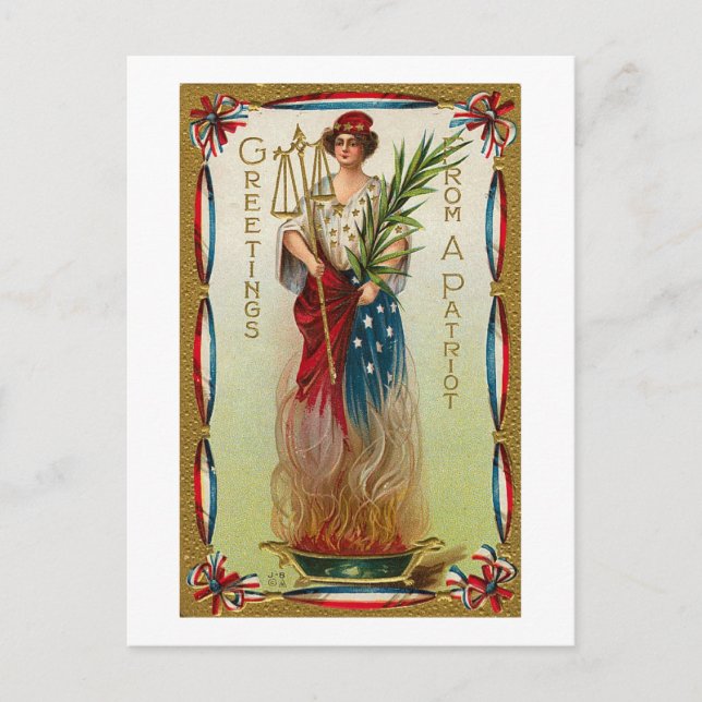 Hälsning från A Patriot Vykort (Framsida)