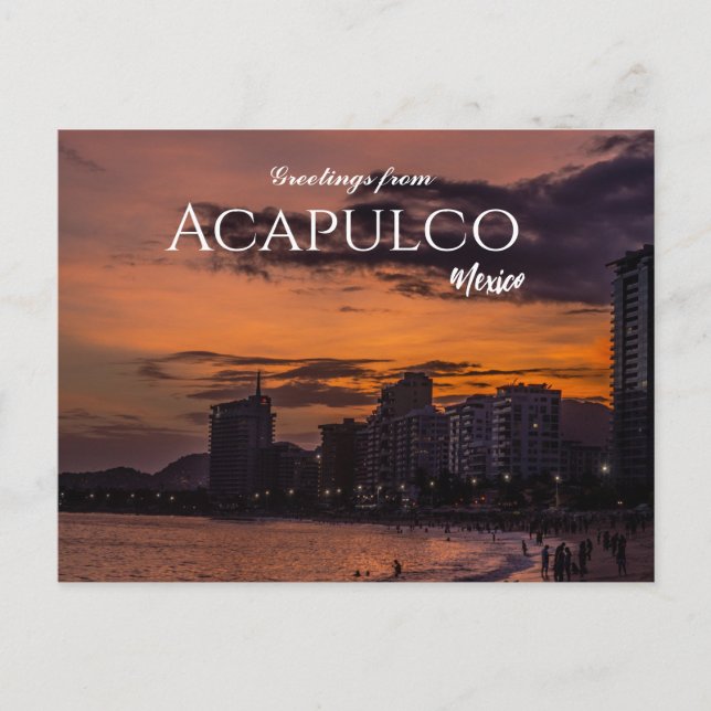 Hälsning från Acapulco Mexico Scenia Postcard Vykort (Framsida)