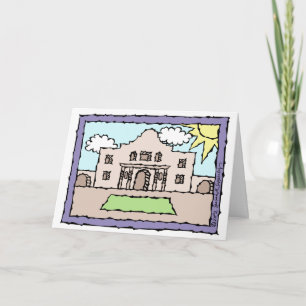 Hälsning från Alamo San Antonio Texas Kort