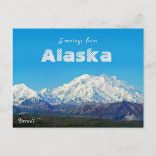 Hälsning från Alaska Denali Post Card Scenia Vykort