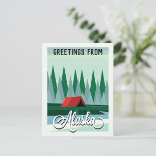 Hälsning från Alaska USA Wilderness Postcard Vykort