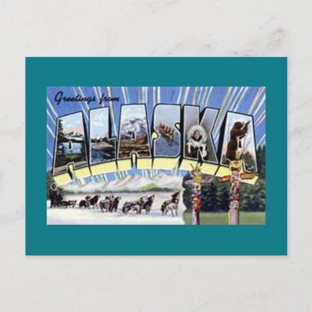 Hälsning från Alaska Vykort (Framsida)