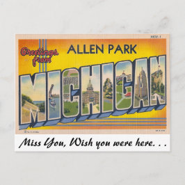 Hälsning från Allen Park, Michigan Vykort