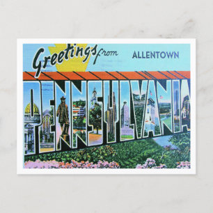 Hälsning från Allentown, Pennsylvania Travel Vykort