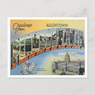 Hälsning från Allentown, Pennsylvania Travel Vykort