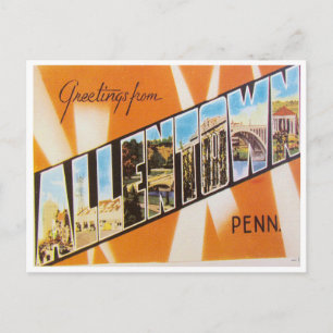 Hälsning från Allentown, Pennsylvania Vykort