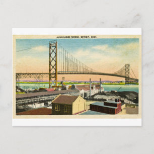 Hälsning från ambassadör Bridge Detroit Vykort