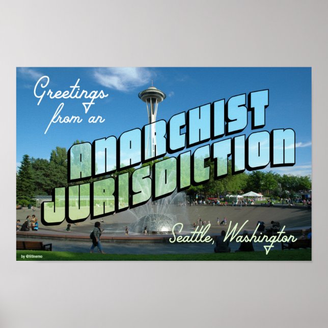 Hälsning från Anarchist Seattle! Poster (Framsidan)