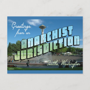 Hälsning från Anarchist Seattle! Vykort