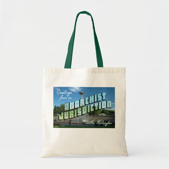 Hälsning från Anarkist Seattle! Tygkasse (Framsidan)
