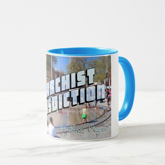 Hälsning från Anarkistiska Portland! Mugg (Framsida höger)