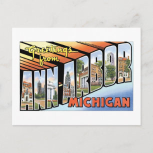 Hälsning från Ann Arbor, Michigan! Vykort