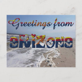 Hälsning från Arizona Statlig flagga Hearts USA Vykort