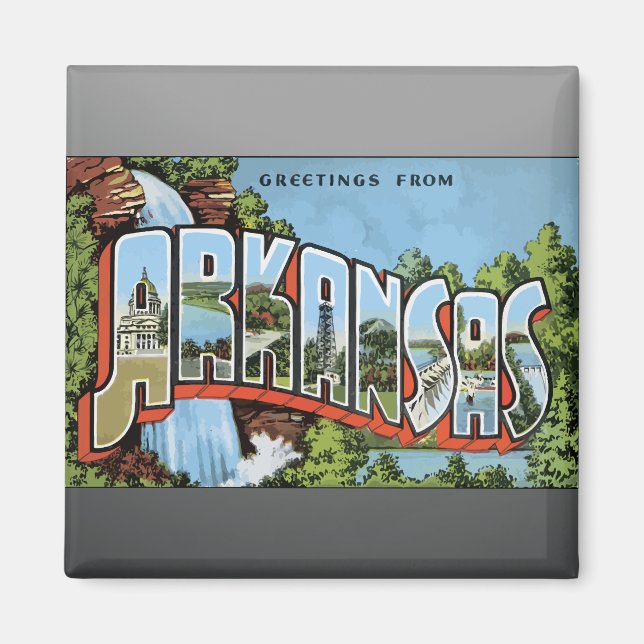 Hälsning från Arkansas, Vintage Magnet (Framsidan)