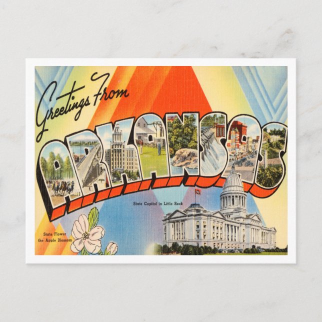 Hälsning från Arkansas Vintage resor Vykort (Framsida)