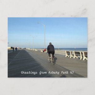 Hälsning från Asbury Park NJ - Bicyclist Vykort
