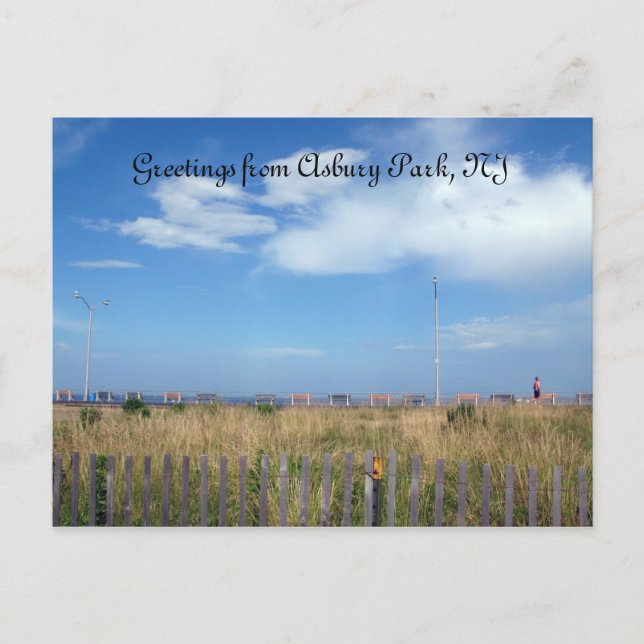 Hälsning från Asbury Park, NJ Vykort (Framsida)