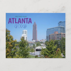 Hälsning från Atlanta Georga Scenia Postcard Vykort
