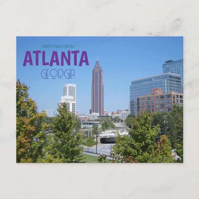 Hälsning från Atlanta Georga Scenia Postcard Vykort (Framsida)