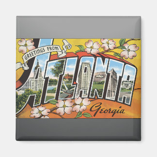 Hälsning från Atlanta Georgia, Vintage Magnet