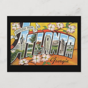 Hälsning från Atlanta Georgia_Vintage resor Vykort