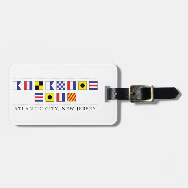 Hälsning från Atlantic City Bagagebricka (Horisontell Framsida)
