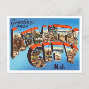 Hälsning från Atlantic City, New jersey Travel Vykort