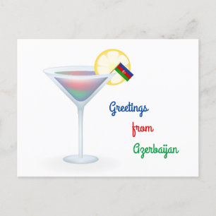 Hälsning från Azerbajdzjan Cocktail Helgdag Card Helg Vykort
