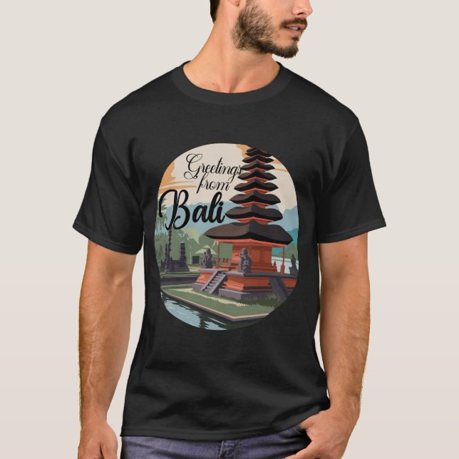 Hälsning från Bali Sign T Shirt (Framsida)